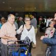 Imaxe da chegada ao aeroporto coruñés de Alvedro das e dos participantes de 'Reencontros na Casa 2016' procedentes de Venezuela