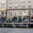 Rodríguez Miranda acompañó a los participantes de este año en las “Escolas Abertas” en su exhibición por las calles de Ourense