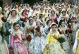 Actuación de la Banda de gaitas "Celturia" del Centro Gallego de Valencia, en la ofrenda floral a la Virgen de los Desamparados Actuación de la Banda de gaitas "Celturia" del Centro Gallego de Valencia, en la ofrenda floral a la Virgen de los Desamparados