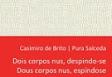 Presentación do libro 'Dois corpos nus, despíndose. Dous corpos nus, espíndose', en Barcelona Presentación do libro 'Dois corpos nus, despíndose. Dous corpos nus, espíndose', en Barcelona