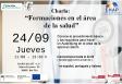 Charla "Formaciones en el área de la salud", en Berlín Charla "Formaciones en el área de la salud", en Berlín