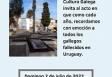 Homenaxe 2023 aos/ás galegos/as falecidos no Uruguai, en Montevideo Homenaxe 2023 aos/ás galegos/as falecidos no Uruguai, en Montevideo