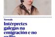 Jornada "Intérpretes galegas na emigración e no exilio"
