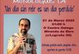 Monólogo de Gorka Hipólito no Centro Galego de Miranda de Ebro