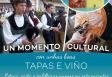 Evento cultural de letras, gaita y palilleras en el Centro Gallego de Montevideo.