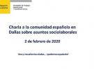Charla informativa a la comunidad española en Dallas sobre asuntos sociolaborales