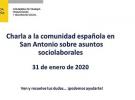 Charla informativa a la comunidad española en San Antonio sobre asuntos sociolaborales