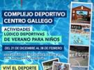 Actividades lúdico-deportivas de verano para niños/as 2020-2021, en el Centro Gallego de Montevideo