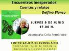 Presentación do libro "Encuentros inesperados. Cuentos y relatos", de Delfina Blanco, en Bos Aires