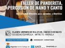 Taller de pandereta, percusión de mano y canto del Centro Gallego de Rafaela Taller de pandereta, percusión de mano y canto del Centro Gallego de Rafaela