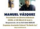 Presentación de "O pracer da chuvia", de Manuel Vázquez, en Berlín