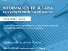 Información tributaria para gallegos/as residentes en el exterior, en Berna Información tributaria para gallegos/as residentes en el exterior, en Berna
