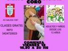 Clases de pandeireta, canto tradicional e coro do Centro Gallego de Santa Fe