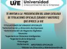 Presentación de la Universidad Intercontinental de la Empresa en el Centro Gallego de México.