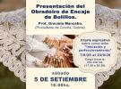 Presentación do obradoiro de encaixe de palillos no Centro Galego de Montevideo.