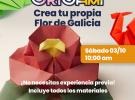 Taller de origami "Crea tu propia flor de Galicia" en la Hermandad Gallega de Venezuela. Taller de origami "Crea tu propia flor de Galicia" en la Hermandad Gallega de Venezuela.