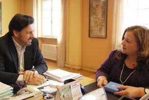 Miranda recibió a la nueva titular del Consulado de la República Argentina con sede en Vigo, Silvina Isabel Montenegro