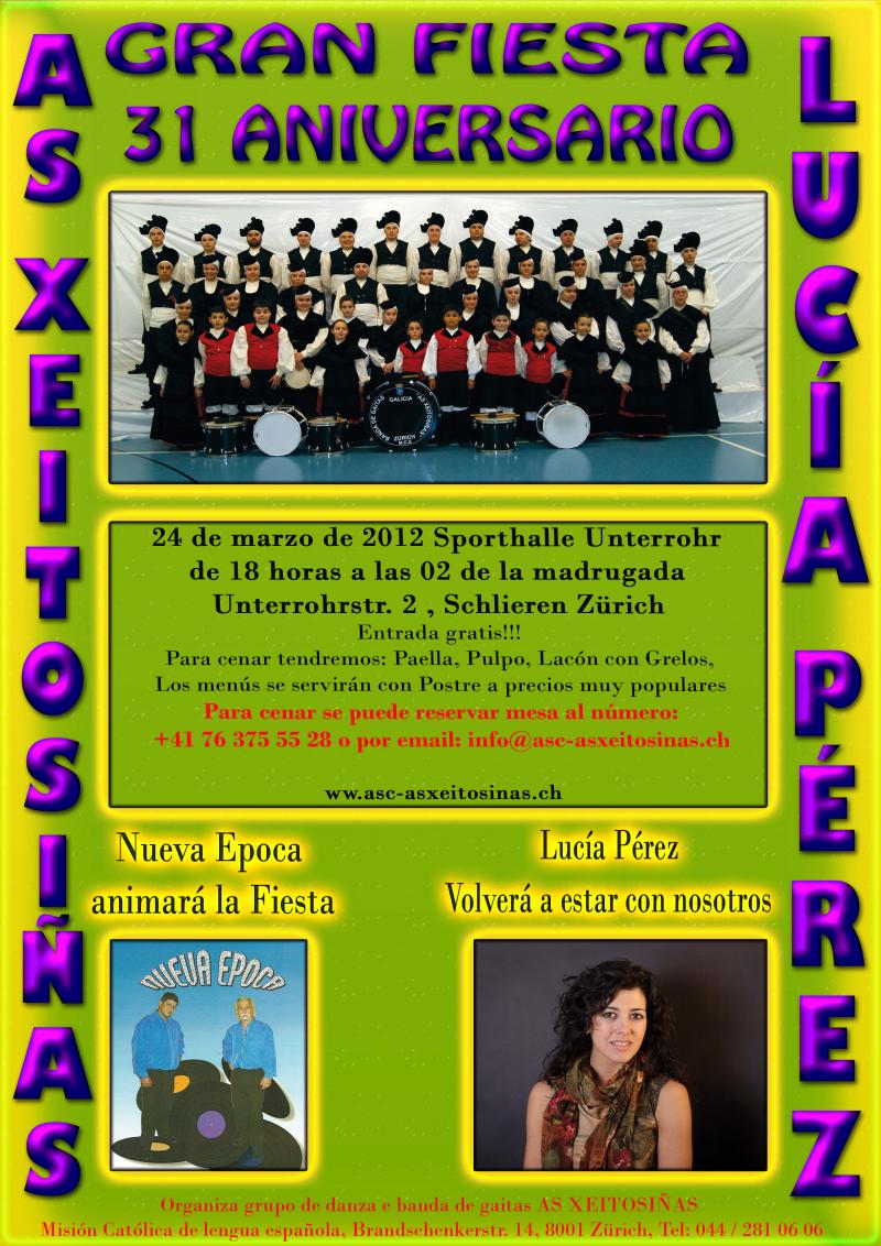 31° Aniversario de As Xeitosiñas de Zürich