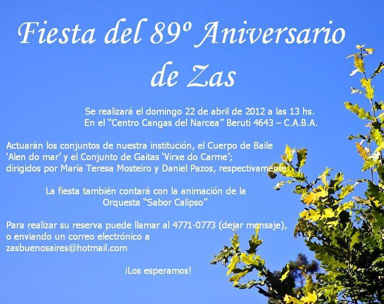 89º aniversario da Asociación Hijos de Zas de Bos Aires