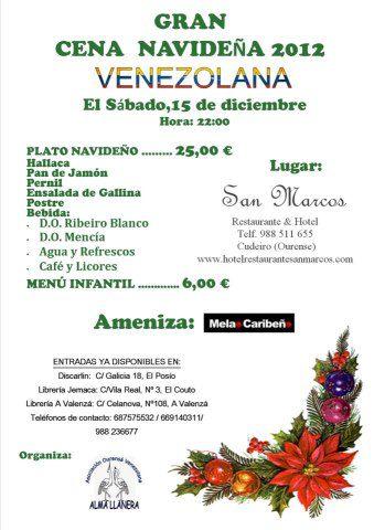 Gran Cea de Nadal 2012 da Asociacion Ourensá Venezolana "Alma Llanera"