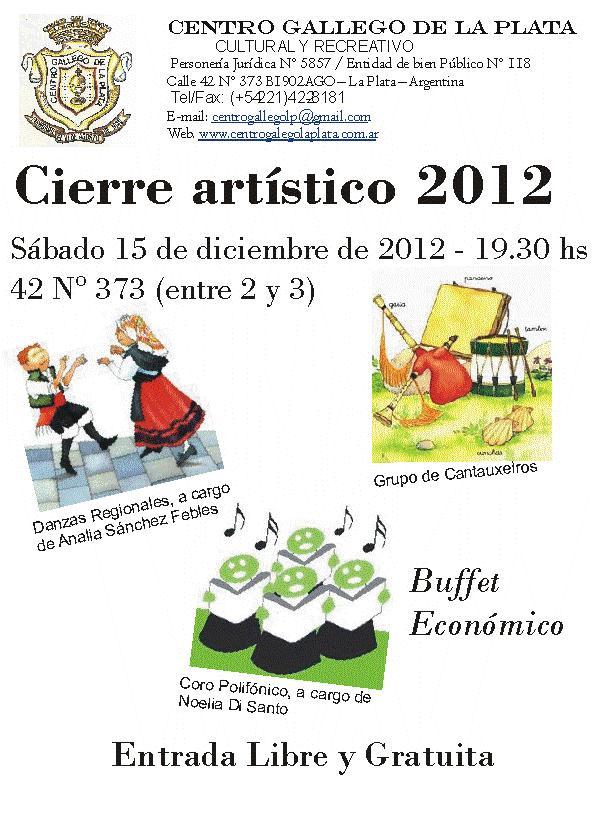 Cierre artístico 2012 del Centro Gallego de La Plata