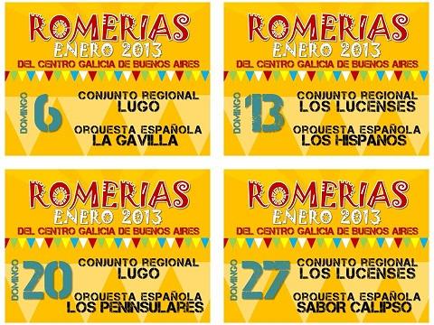 Romarías Bailables Xaneiro 2013 do Centro Galicia de Bos Aires Romarías Bailables Xaneiro 2013 do Centro Galicia de Bos Aires