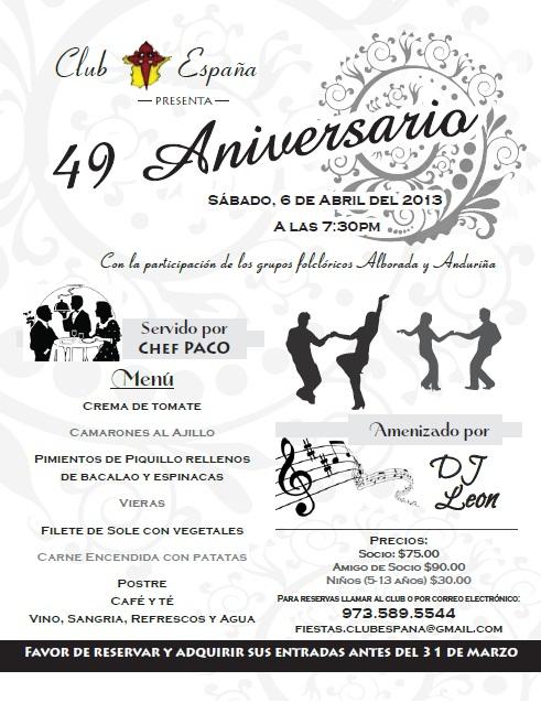 49º aniversario do Club España de Newark 49º aniversario do Club España de Newark