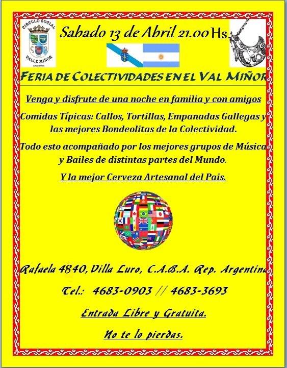 Feira de Colectividades no Val Miñor de Bos Aires Feira de Colectividades no Val Miñor de Bos Aires