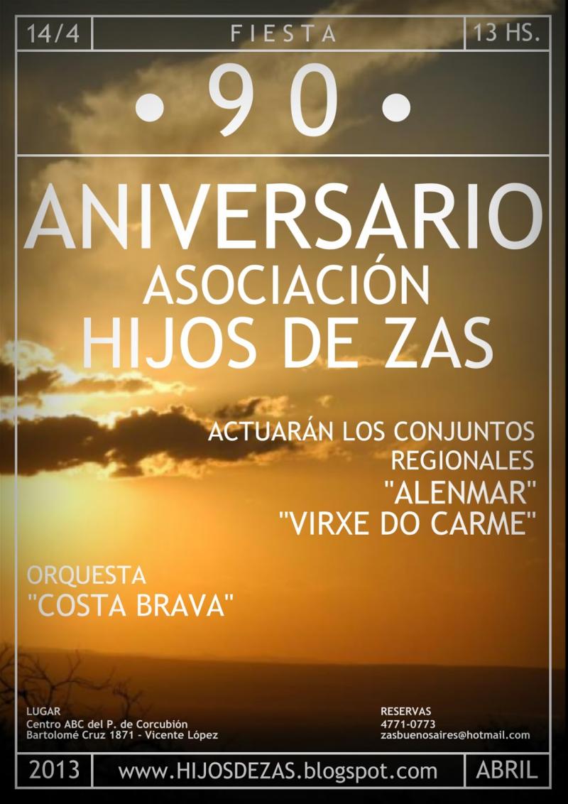 90º Aniversario de la Asociación Hijos de Zas de Buenos Aires