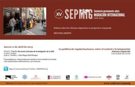 Conferencia "A política de regularizacións entre o control e a integración", a c
