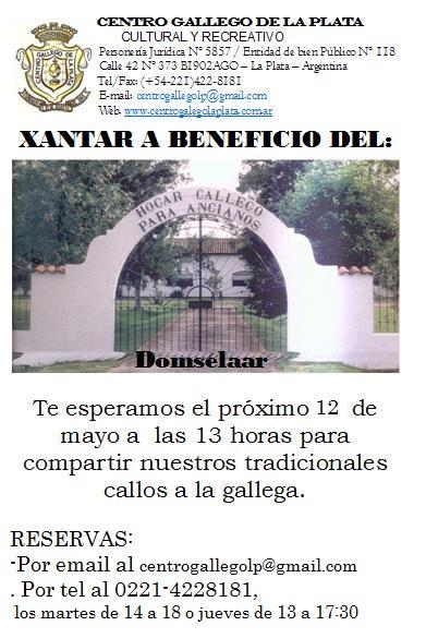 Xantar do Centro Gallego de La Plata a beneficio do Hogar Gallego para Ancianos 