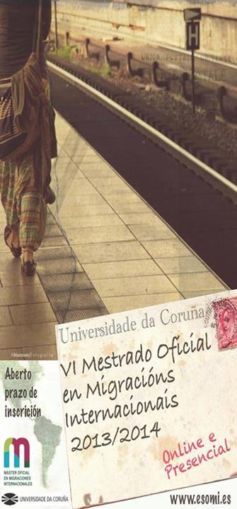 VI Mestrado Oficial en Migracións Internacionais da Universidade da Coruña