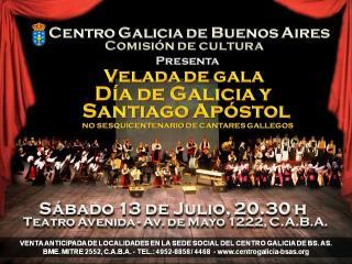 Festival de Gala do Día de Galicia e Santiago Apóstolo do Centro Galicia de Bos Aires