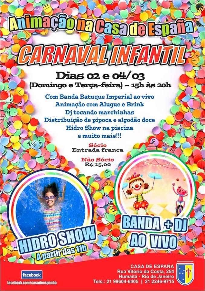 Carnaval infantil 2014 de la Casa de Espanha de Río de Janeiro