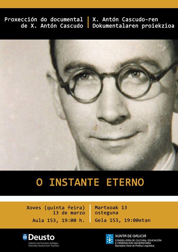 Proxección do documental "O instante eterno", na Universidade de Deusto Proxección do documental "O instante eterno", na Universidade de Deusto
