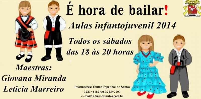 Curso de baile 2014 para nenos e nenas de 4 a 12 anos no Centro Espanhol de Santos