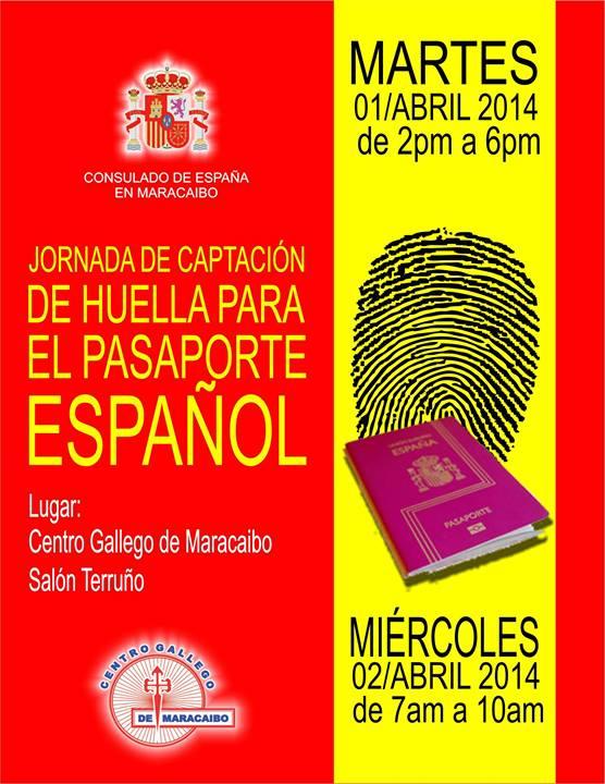 Jornada de captación de la huella digital para el pasaporte español, en Maracaibo