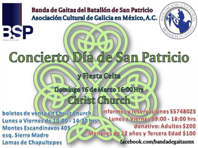 Concerto do Día de San Patricio e festa celta, en México D.F. Concerto do Día de San Patricio e festa celta, en México D.F.