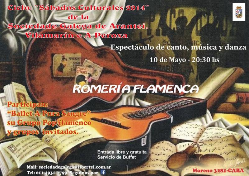 Romaría Flamenca 2014 da Sociedade Galega de Arantei, Vilamarín e A Peroxa de Bos Aires