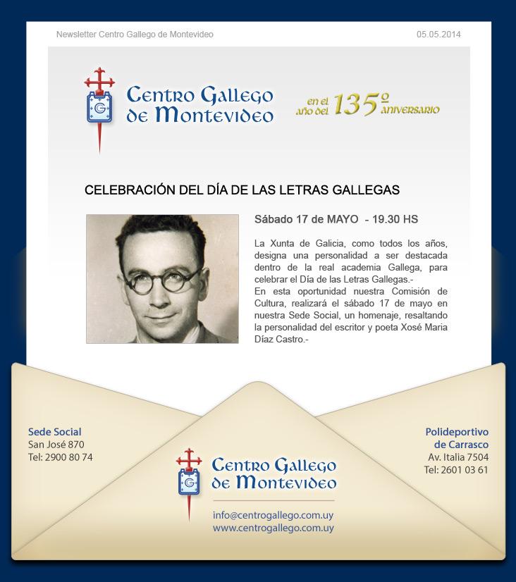 Día das Letras Galegas 2014 no Centro Gallego de Montevideo