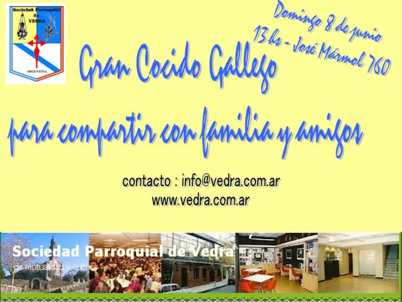 Gran Cocido Galego 2014 na Sociedad Parroquial de Vedra en Bos Aires Gran Cocido Galego 2014 na Sociedad Parroquial de Vedra en Bos Aires