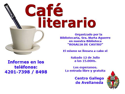 Café literario no Centro Gallego de Avellaneda