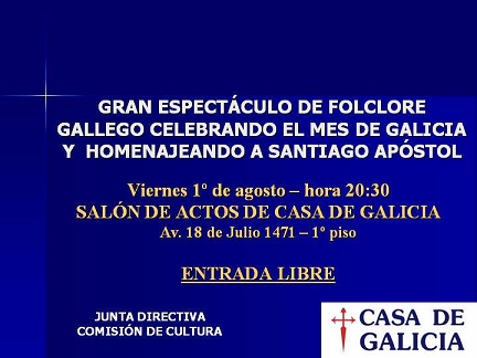 Día de Santiago Apóstolo, na Casa Galicia de Montevideo
