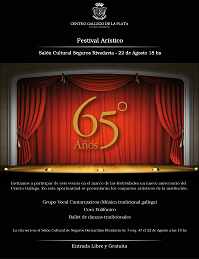 Festival Artístico - 65º Aniversario do Centro Gallego de La Plata Festival Artístico - 65º Aniversario do Centro Gallego de La Plata