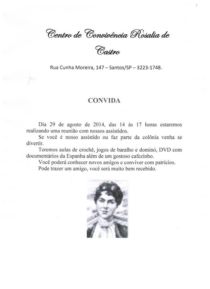 Xornada de xuntanza cos/as residentes na Sociedade de Socorros Mútuos e Beneficente Rosalía de Castro de Santos Xornada de xuntanza cos/as residentes na Sociedade de Socorros Mútuos e Beneficente Rosalía de Castro de Santos