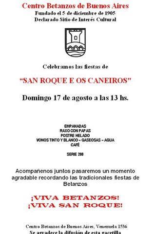 Festas de San Roque e Os Caneiros, en Bos Aires