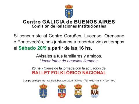 Xuntanza no Centro Galicia de Bos Aires