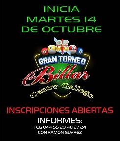 Gran Torneo de Billar 2014 do Centro Gallego de México