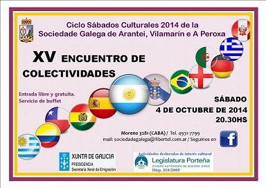 XV Encontro de Colectividades na Sociedade Galega de Arantei, Vilamarín e A Peroxa de Bos Aires XV Encontro de Colectividades na Sociedade Galega de Arantei, Vilamarín e A Peroxa de Bos Aires