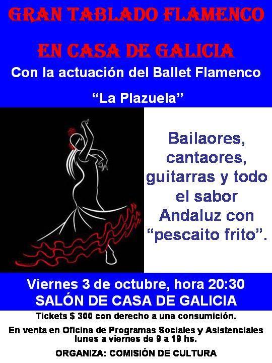 Gran Tablado flamenco na Casa de Galicia de Montevideo